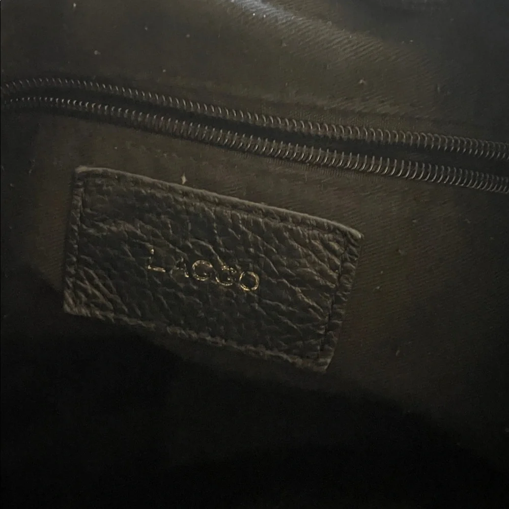 Laggo The Taylor Black Pebble Leather Bag